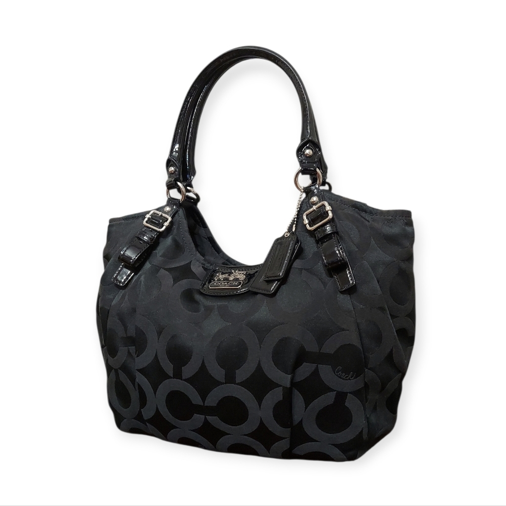 Coach Vintage Madison Abigail Op-Art Sateen Shoulder Bag EUC No. 18648